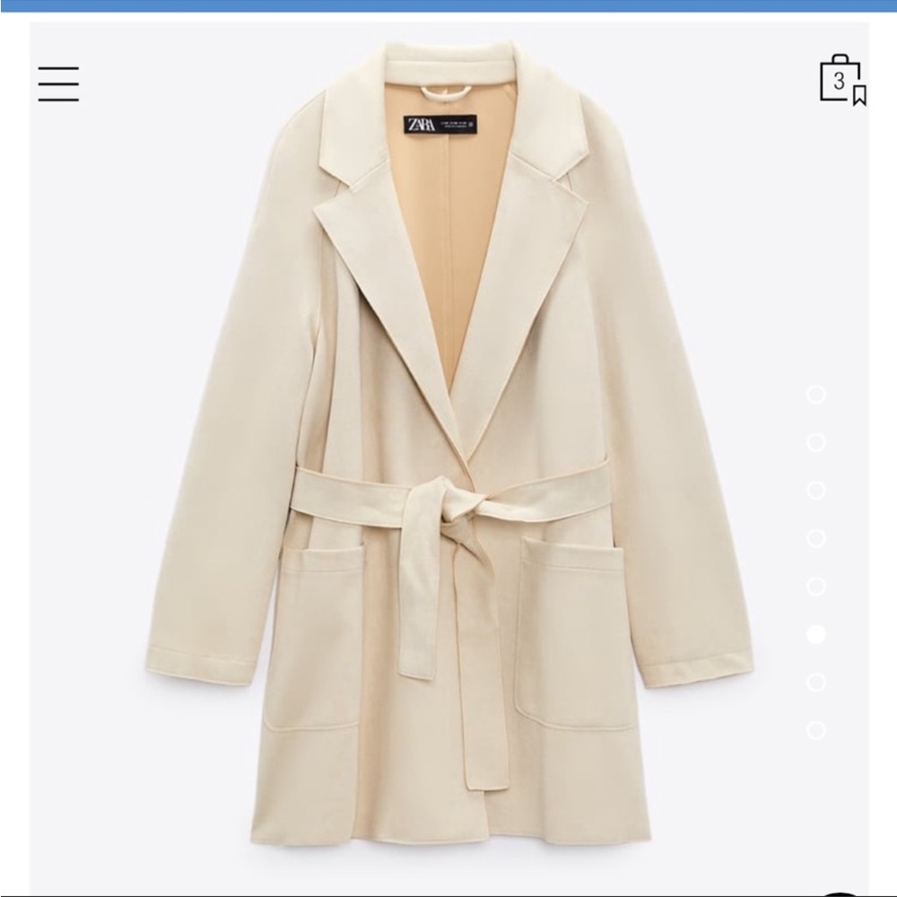 ZARA Belted Suede Jacket